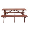 Picnic Table Set With 4 Seater Bench BBQ Beach Outdoor Deck Garden Park Wooden