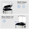 kitchen bin features two 20L compartments for convenient waste sorting