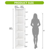 5-Tier Corner Bookshelf, White Freestanding Display Unit, 180cm Tall