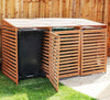 Triple Wheelie Bin Storage Wooden Store Cover Garden Rubbish Dustbin 3 Shed