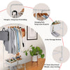 Metal Clothes Rail Rack Garment Hanging Display Stand Open Wardrobe Wheel