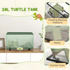 PawHut Turtle Tank Glass Turtle Aquarium w/ Easy Drainage