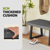 Grey Bed Bench End Stool Fabric Tufted Upholstered Accent Chair Ottoman Seat