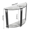 FATIVO Luxury Marble Console Table Semi Circle Entryway Table Geometric Line Leg