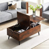 Brown Coffee Table Lift Up Top With Storage Living Room Home Office