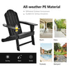 Adirondack Chair with Cup Holder Outdoor Patio Weather Resistant Lounge Chair