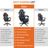 Ergonomic Gaming Chair Massage Office Computer Seat 150° Recliner with Footrest