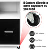Roilling File Cabinet Home Office Printer Stand Side Cupboard Storage Cabinet