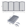 Arch 4 Panels Fold Pet Gate Freestanding Wooden Dog Fence Safety Barrier Divider