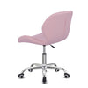 Computer Desk Chair Office Cushioned Chair Chrome Legs Swivel Fabric/PU/Velvet