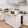 Rolling Kitchen Island Cart Large Storage Trolley Cabinet Extendable Countertop