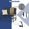 Costway 2-Person Patio Swing Glider Bench Outdoor Glider Loveseat Chair