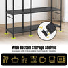 Kitchen Utility Storage Shelf 5-Tier Coffee Bar Table with Power Outlets-Black