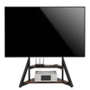 Heavy Duty TV Floor Stand with 2 Wood Shelves for 65-100 Inch TV Corner Bracket