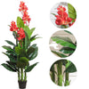 185cm Tall Artificial Canna Tree In Pot Realistic Fake Plant Garden Home Decor