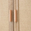 Rattan Door Cabinet Kitchen Living Room Wooden Storage Cupboard Shelf Sideboard