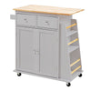 Kitchen Island Storage Trolley Rolling Cart Shelves Cupboard Cabinet Drawer Home