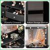 Dressing Table Vanity Set Make up Desk with Dimmable LED Light Mirror 7 Drawers