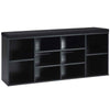 Shoe Bench 10-Cube Storage Bench Cabinet Cube Organizer Rack Cabinet-Black