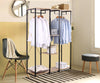 Clothes Rail Dress Garment Hanging Display Stand Rack Unit with Storage Shelves