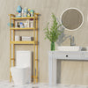 3-Tier Bamboo Over The Toilet Bathroom Shelf Cabinet Corner Storage Rack