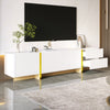 Modern TV Stand with 3-Door 2-Drawer Storage Cabinet Unit for Living Room White