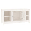 TV Cabinet White 103x36,5x52 Solid Wood Pine W9O2