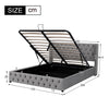 Ottoman Bed Gas Lift Storage Bed 5ft King Size Double Bed Frame Velvet Grey