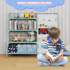 Bookshelf Bookcase with Children's Reading Room for 9 Storage Compartme Green