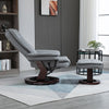 Recliner Chair With footstool, Armchair 135° Reclining Swivel Sofa Chair, Grey