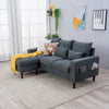 3 Seater with Ottoman Upholstered Sofa Couch Linen Fabric Loveseat Living Room