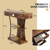 Narrow Sofa Side Table Entryway Display Shlves