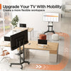 TV Stand on Wheels for 32-85 Inch Screens up to 60kg, Height Adjustable Rolling