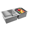 Double Bowl Stainless Steel Drop-in Kitchen Sink Dishwasher Vegetable Sink Home