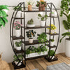 70" Tall Indoor Plant Stand Industrial Bookcase Flower Pots Display Rack