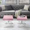 Sofa Lazy Chair Ottoman Soft Pouffe Seat Metal Leg Vanity Makeup Stool Footstool