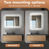 Bathroom Mirror Illuminated With LED Lights Demister Mirror Wall Mounted Touch