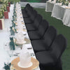 10x White Black Folding Chair Covers Spandex Wedding Chair Slipcovers Protector