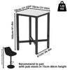 Real Marble Bar Table Breakfast Kitchen Dining Room Furniture Modern Tall Square