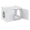 Wooden Cat Litter Box Enclosure Storage Bench Hidden Pet Cat Washroom Trays Sale