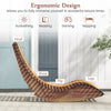Wooden Patio Rocking Chair Porch Rocker Sun Lounger WIth Widened Slatted Seat
