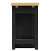 360° SWIVELLING DINING & BAR TABLE KITCHEN ISLAND WITH STORAGE CABINET WINE RACK