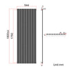 Vertical Radiator 1800 Black Flat Panel Central Heating Tall Upright Modern Rads