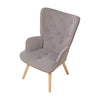 Flannel Wing back Accent Chair Tufted Upholstered Lounge Armchair Modern Sofa
