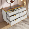 CHEST OF DRAWERS DRESSER TALL WIDE BEDSIDE TABLE CABINET BEDROOM FURNITURE WHITE