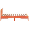 Solid Wood Pine Double Bed Frame with Headboard - Modern Bedroom Furniture H0O6