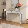 48'' Long Mirrored Console Table Crushed Diamond Vanity Table Offices Home Decor