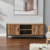 Modern Wooden Metal Frame TV Tele Stand Unit Cabinet With 2 Doors&Open Storage