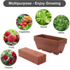 5 x Trough Plant Pot Long Plastic Planter Outdoor Garden Window Herb Flower Box