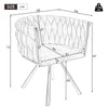 Modern Rotatable Velvet Swivel Dining Chair with Metal Legs Kitchen Chair Pink